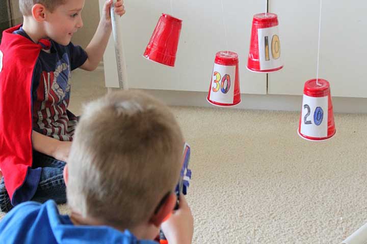 Make Your Child Learn How To Aim Plastic Cup Targets